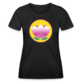 Lotusblume Meditation  - Frauen Funktions-T-Shirt - Schwarz - Vorne - AI Model Female 172 light (172cm)