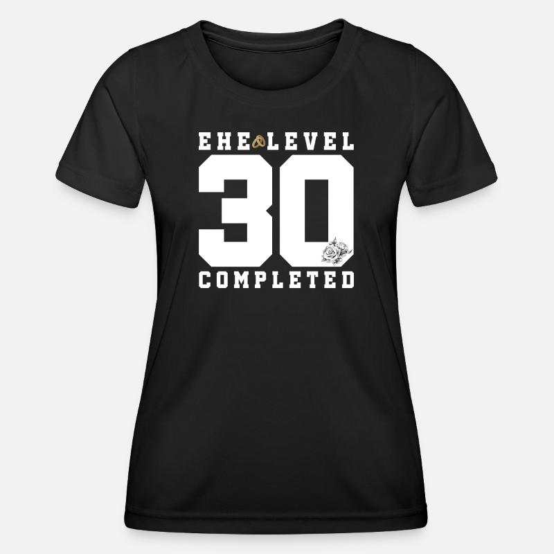 30th Wedding Anniversary - Women's Functional T-Shirt - black