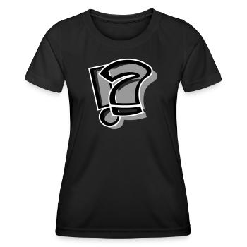 !? Point d’interrogation d’exclamation - T-shirt sport Femme - noir - Devant - AI Model Female 172 light (172cm)
