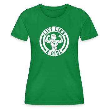 Soulever comme une fille - T-shirt sport Femme - vert - Devant - AI Model Female 172 dark (172cm)