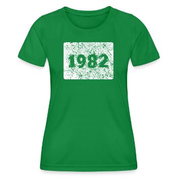 Année rétro 1982 avec design de démolition - T-shirt sport Femme - vert - Devant - AI Model Female 172 dark (172cm)