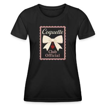 Coquette esthétique noeud motif girly pastel - T-shirt sport Femme - noir - Devant - AI Model Female 172 light (172cm)