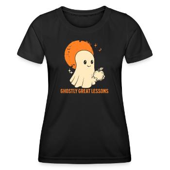 Funny Teacher Skeleton Halloween Classroom - Women's Functional T-Shirt - black - Front - AI Model Female 172 light (172cm)