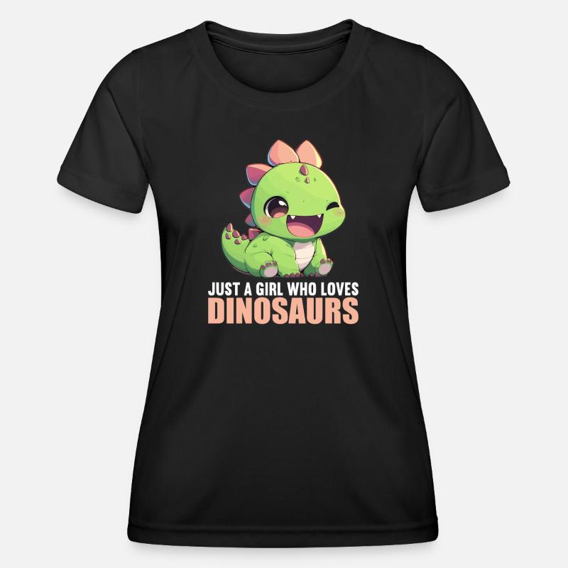 Dino Dinosaur Dinosaur - Women's Functional T-Shirt - black