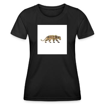 VisionWear Panther Plaid – Luxuriöses Musterdesign - Frauen Funktions-T-Shirt - Schwarz - Vorne - AI Model Female 172 light (172cm)
