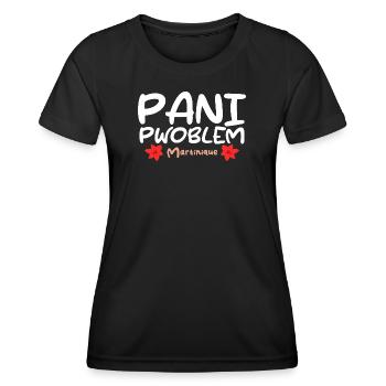 Pani Pwoblem Martinique Antilles Humour Créole - T-shirt sport Femme - noir - Devant - AI Model Female 172 light (172cm)