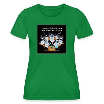 AI Ghosts : Trick or Stream ! - T-shirt sport Femme - vert - Devant - AI Model Female 172 dark (172cm)