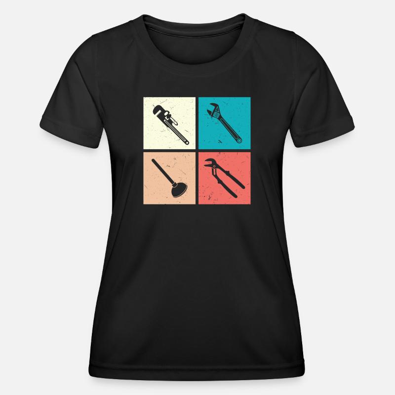 Heating Engineer Heating Construction Plumber Plumber - Women's Functional T-Shirt - black
