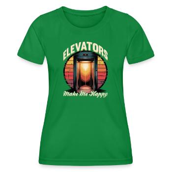 Elevator toddler & kids - Frauen Funktions-T-Shirt - Kelly Green - Vorne - AI Model Female 172 dark (172cm)