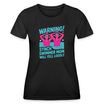 Synchronschwimmen Kunstschwimmen Wassersport - Frauen Funktions-T-Shirt - Schwarz - Vorne - AI Model Female 172 light (172cm)