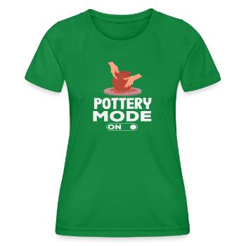 Mode poterie sur la créativité - T-shirt sport Femme - vert - Devant - AI Model Female 172 dark (172cm)