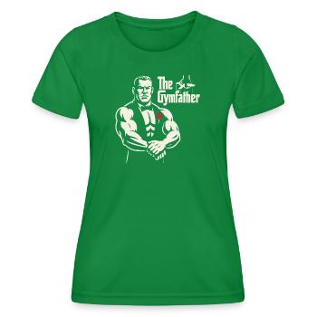 Das GymFather Bold Poster-Design - Frauen Funktions-T-Shirt - Kelly Green - Vorne - AI Model Female 172 dark (172cm)
