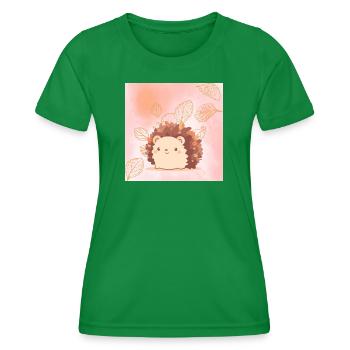 süßer Igel - Frauen Funktions-T-Shirt - Kelly Green - Vorne - AI Model Female 172 dark (172cm)