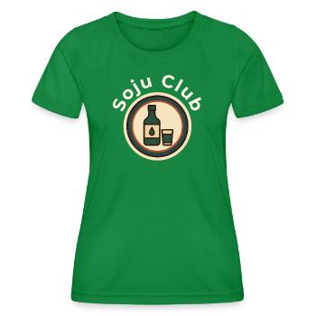 Soju Club Logo Vintage - Frauen Funktions-T-Shirt - Kelly Green - Vorne - AI Model Female 172 dark (172cm)