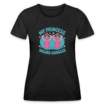 Synchronschwimmen Kunstschwimmen Wassersport - Frauen Funktions-T-Shirt - Schwarz - Vorne - AI Model Female 172 light (172cm)