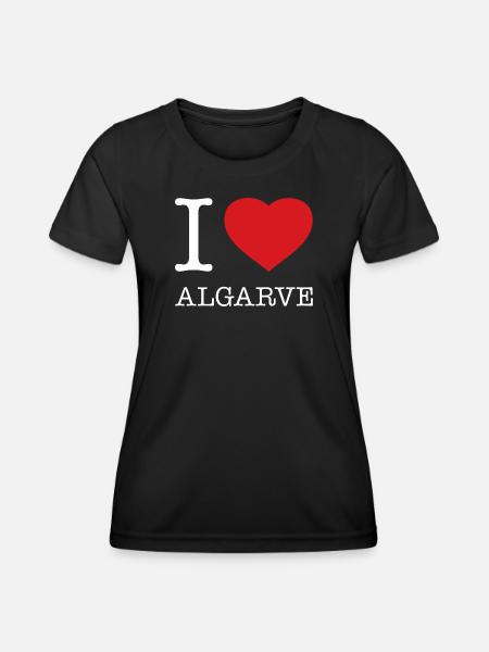 I love Algarve - Frauen Funktions-T-Shirt - Schwarz