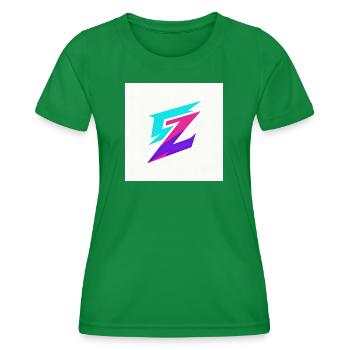 ZickZack Neon Gradient Logo - Frauen Funktions-T-Shirt - Kelly Green - Vorne - AI Model Female 172 dark (172cm)
