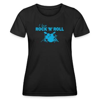 ROCK 'N' ROLL - T-shirt sport Femme - noir - Devant - AI Model Female 172 light (172cm)
