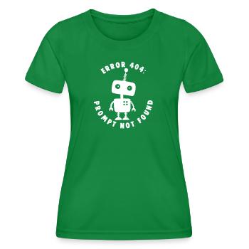 PROMPT NOT FOUND Nerds Promt Ingenieur - Frauen Funktions-T-Shirt - Kelly Green - Vorne - AI Model Female 172 dark (172cm)