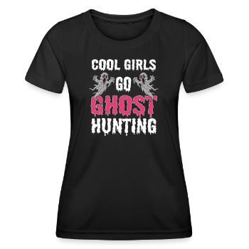 Girl Ghost Hunter - Women's Functional T-Shirt - black - Front - AI Model Female 172 light (172cm)