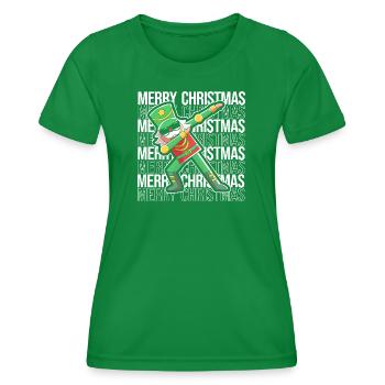 Weihnachten Nussknacker - Frauen Funktions-T-Shirt - Kelly Green - Vorne - AI Model Female 172 dark (172cm)