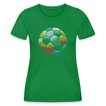 Spotty Colorful Dot Mosaïque Globe - T-shirt sport Femme - vert - Devant - AI Model Female 172 dark (172cm)