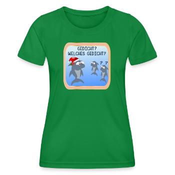 CHRISTMAS TRADITION CHRISTMAS POEMS - Women's Functional T-Shirt - kelly green - Front - AI Model Female 172 dark (172cm)