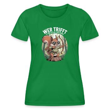 Archery design for archers and courses - Women's Functional T-Shirt - kelly green - Front - AI Model Female 172 dark (172cm)