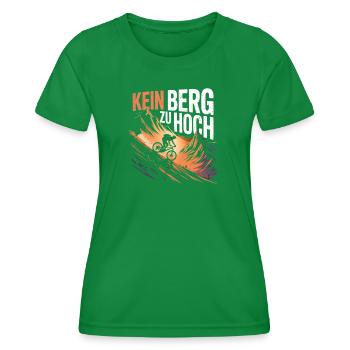 Cycling Cycling Mountain Bike MTB - Women's Functional T-Shirt - kelly green - Front - AI Model Female 172 dark (172cm)