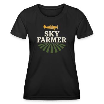 Cadeau de pilote d’agriculture de l’aviation rurale - T-shirt sport Femme - noir - Devant - AI Model Female 172 light (172cm)