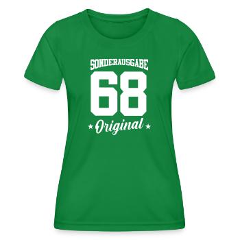 68 Anniversaire - T-shirt sport Femme - vert - Devant - AI Model Female 172 dark (172cm)