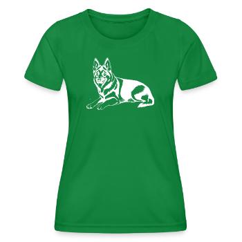 Chien de berger - T-shirt sport Femme - vert - Devant - AI Model Female 172 dark (172cm)