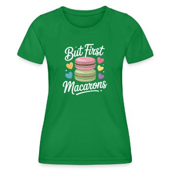 Macaron Desserts Français - T-shirt sport Femme - vert - Devant - AI Model Female 172 dark (172cm)