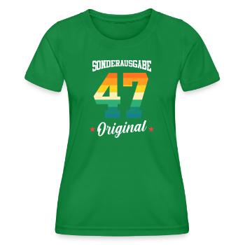 47 Geburtstag - Frauen Funktions-T-Shirt - Kelly Green - Vorne - AI Model Female 172 dark (172cm)