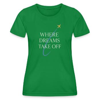 Flight Instructor Cfi Pilot Aviation Instructor - Women's Functional T-Shirt - kelly green - Front - AI Model Female 172 dark (172cm)