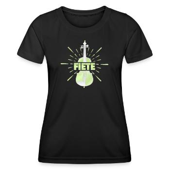 String instrument F - Women's Functional T-Shirt - black - Front - AI Model Female 172 light (172cm)
