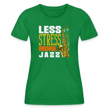 Saxofon - Frauen Funktions-T-Shirt - Kelly Green - Vorne - AI Model Female 172 dark (172cm)