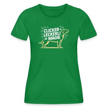 Dog School Dog Lover Dog Trainer - Women's Functional T-Shirt - kelly green - Front - AI Model Female 172 dark (172cm)