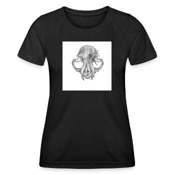 Crâne Libellule Monochrome - T-shirt sport Femme - noir - Devant - AI Model Female 172 light (172cm)