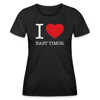 J’adore Timor oriental - T-shirt sport Femme - noir - Devant - AI Model Female 172 light (172cm)