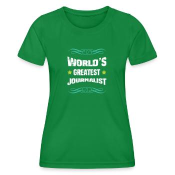 Weltbester Journalist - Frauen Funktions-T-Shirt - Kelly Green - Vorne - AI Model Female 172 dark (172cm)