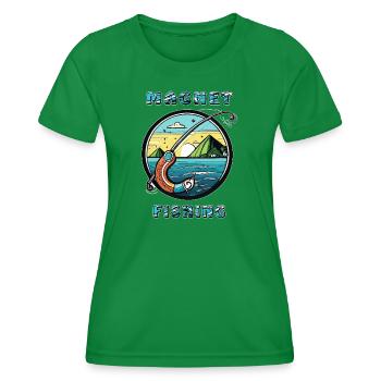 MAGNET FISHING - Frauen Funktions-T-Shirt - Kelly Green - Vorne - AI Model Female 172 dark (172cm)