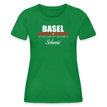 Bâle - T-shirt sport Femme - vert - Devant - AI Model Female 172 dark (172cm)