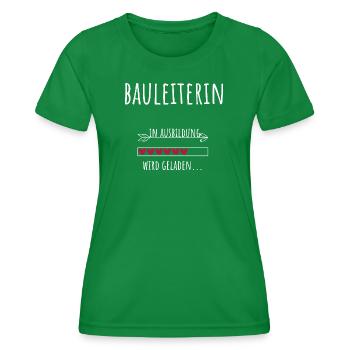 Formation des étudiants en génie civil Directeur de la construction - T-shirt sport Femme - vert - Devant - AI Model Female 172 dark (172cm)