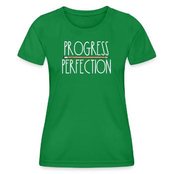 Le progrès plutôt que la perfection Retour à l’école Leh - T-shirt sport Femme - vert - Devant - AI Model Female 172 dark (172cm)