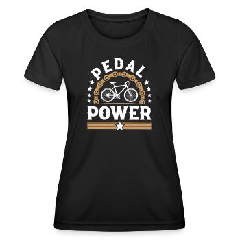 Fahrrad Fahrradfahrer - Frauen Funktions-T-Shirt - Schwarz - Vorne - AI Model Female 172 light (172cm)