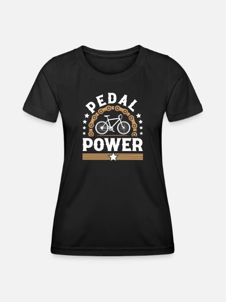 Fahrrad Fahrradfahrer - Frauen Funktions-T-Shirt - Schwarz