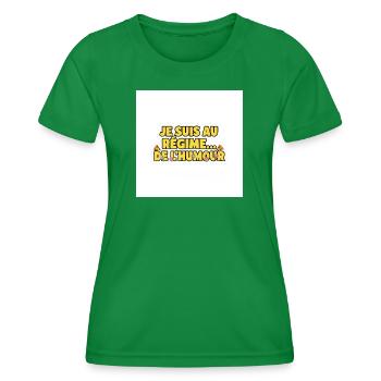 Ich mache eine humorvolle Diät - Frauen Funktions-T-Shirt - Kelly Green - Vorne - AI Model Female 172 dark (172cm)
