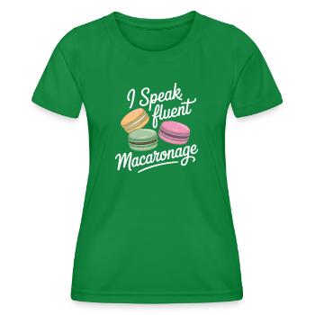 Macaron French Desserts - Women's Functional T-Shirt - kelly green - Front - AI Model Female 172 dark (172cm)