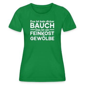 Das Ist Kein Dicker Bauch Das Ist Feinkostgewölbe - Frauen Funktions-T-Shirt - Kelly Green - Vorne - AI Model Female 172 dark (172cm)
